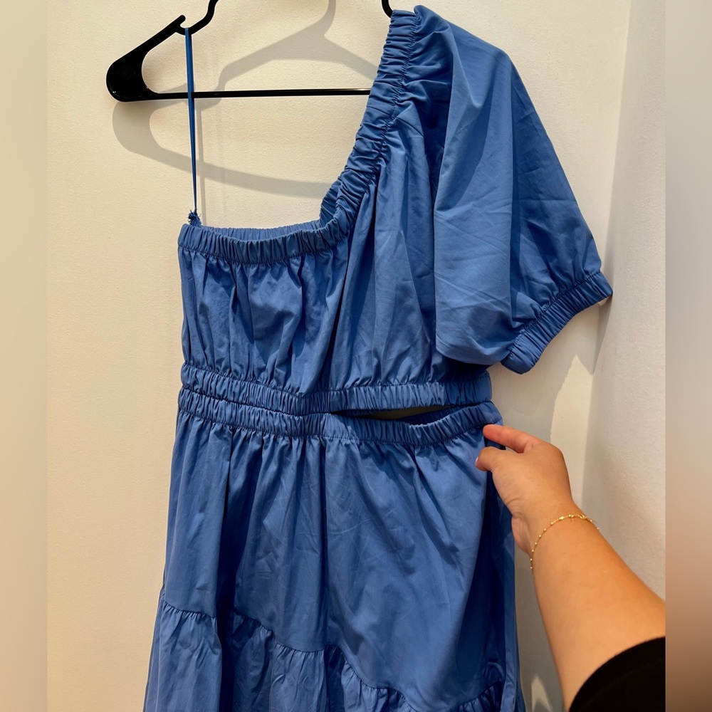One shoulder midi dress
